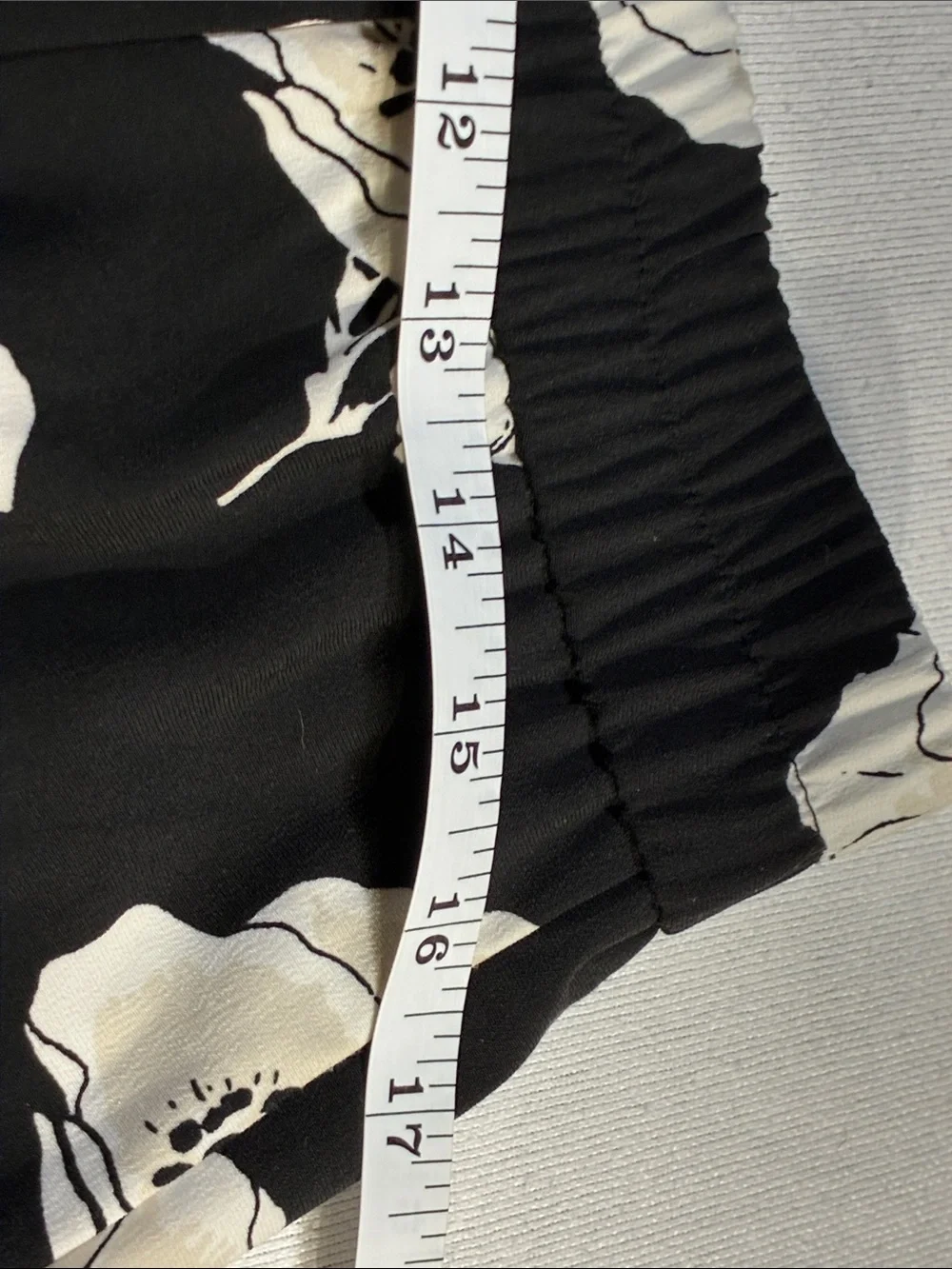 Girls' Black Floral Wide-Leg Pants